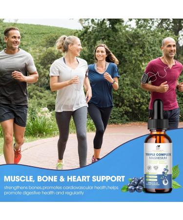 MABEFY Triple Complex Magnesium Supplement | 500mg Glycinate  Taurate & Malate | High Absorption Liquid Drops for Heart  Muscle & Sleep | 2 Fl.Oz - Buy Online on GoSupps.com