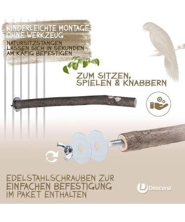 6 Natur Beckbagen for Bird Cages | Premium Accessories for Budgies | Base Bars & Wellensing Toys | Ideal for Small & Large Cages - Buy Online on GoSupps.com