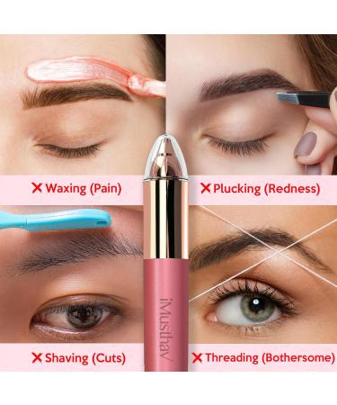 Tondeuse sourcils pour femme - Portable et indolore - pilateur lectrique pour sourcils nez et oreilles - T te plaqu e or 18 carats avec lumi re LED 360 pour une pilation impeccable Rose M tallis Travel Size Brow - Buy Online on GoSupps.com