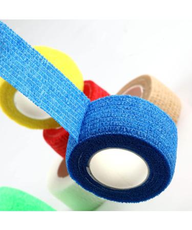Self Adhesive Bandage Wrap - 1 Inch 6 Pack - Elastic Vet Wrap for Sports Injury Wrist Ankle - Buy Online on GoSupps.com