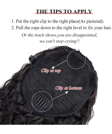 Messy Bun Hair Piece for Women Shaggy Curly Ponytail Brazilian Real Hair 10-28 Inch with Drawstring Hair Comb Ponytail Extension Hair for Black Women Hair Extensions Hair Scrunchies (Color : Black 10inch 100g Black - Buy Online on GoSupps.com