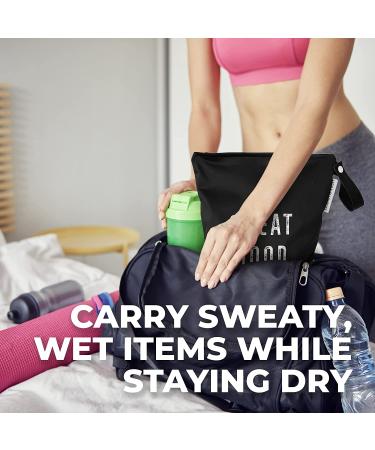 2pcs Waterproof Odor-lock Wet Dry Bags - Reusable & Machine Washable for Daycare - Ideal for Travel Gym Yoga Swimwear - Sweat Mood Booster - Buy Online on GoSupps.com