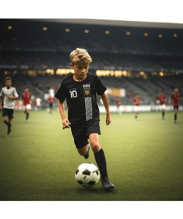 Buy De Fanshop Germany Jersey 2024 for Kids & Young Men | Black Football Shirt Set with Custom Name | Perfect Original Gift - Buy Online on GoSupps.com