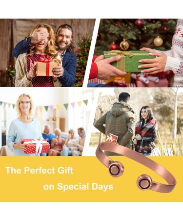 Copper Magnetic Bracelet for Arthritis | 99% Pure Adjustable Fashion Jewelry for Men & Women - Buy Online on GoSupps.com