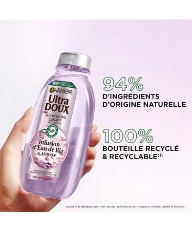 Garnier Ultra Doux - Smoothing Shampoo Softness & Shine with Rice Water Infusion - Unruly and Unruly Hair - 2 - Buy Online on GoSupps.com