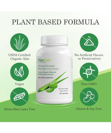 AloeCure Organic Aloe Vera Capsules 2 Pack - 1btl x 30caps, 1btl x 60caps - Buy Online on GoSupps.com