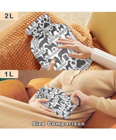 Naanle 2L Transparent Hot Water Bottle - Large Hand & Foot Warmer for Pain Relief | Ideal for Winter Comfort & Cold Therapy - Buy Online on GoSupps.com