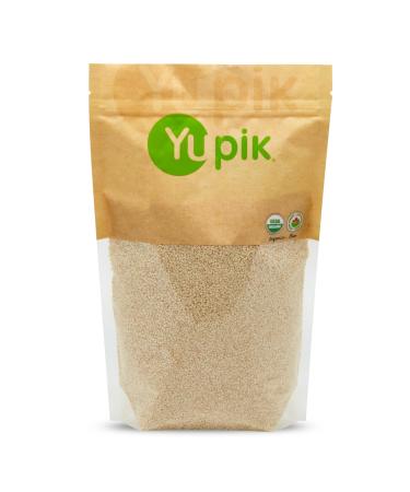 Yupik Organic Hulled Sesame Seeds 1 kg Gluten-Free Non-GMO Kosher Vegan Raw Seeds No Outer Shells Unsalted Source of Protein Fiber Iron & Calcium Perfect for Tahini Topping & Baking 1 kg (Pack of 1)