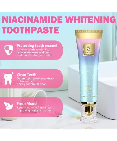 Niacinamide Whitening Toothpaste for Adults Effectively Whitens Teeth Niacinamide Intensive Whiten Toothpastes - for Healthier and Whiter Teeth - Buy Online on GoSupps.com