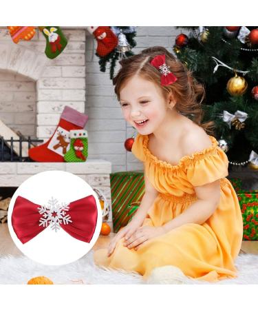 Beaupretty 4pcs Christmas Hair Clips - Santin Snowflake Loop Clips for Women & Girls | Festive Hair Accessories - Buy Online on GoSupps.com