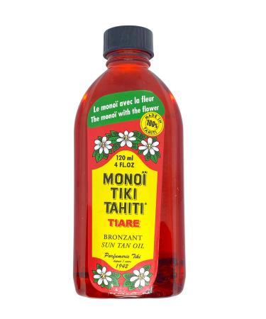 Monoi Tiki Tahiti Rouge Tiare Body Suntan Bronzant Coconut Oil