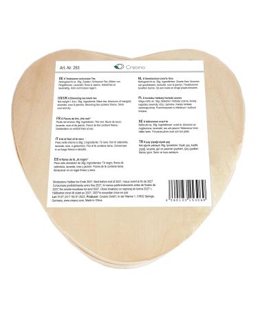 Creano Blooming Tea Gift Set - 6 Flowering Teas in Heart-Shaped Wooden Box | Premium Black Tea for Tea Lovers | Perfect Gift Idea - Buy Online on GoSupps.com