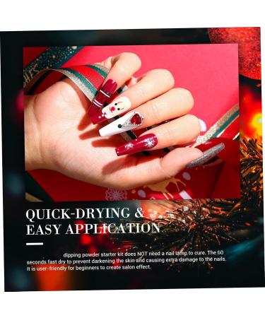 Kit de poudre de trempage pour ongles 6 couleurs Style no l s chage rapide longue dur e Application facile pour Salon bricolage pour d butants - Buy Online on GoSupps.com