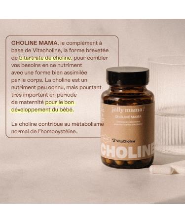 Jolly mama! Choline Mama | Bitartrate de Choline Brevet e | Vitacholine | Hautement Assimilable | Compatible Grossesse et Allaitement | Fabriqu en France | 60 G lules - Buy Online on GoSupps.com