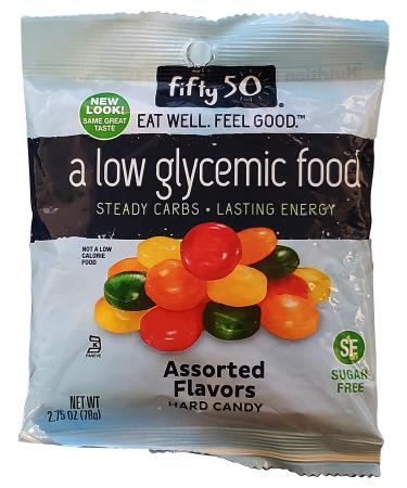 Fifty 50 Assorted Flavors Hard Candy Sugar Free 2.75 oz (78 g)