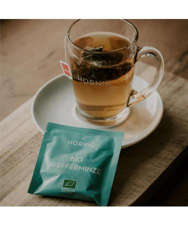 Buy J. Hornig Organic Peppermint Tea - Premium Pyramid Bags | 25 Degradable Tea Bags - Fresh Taste & Organic Certified - Buy Online on GoSupps.com