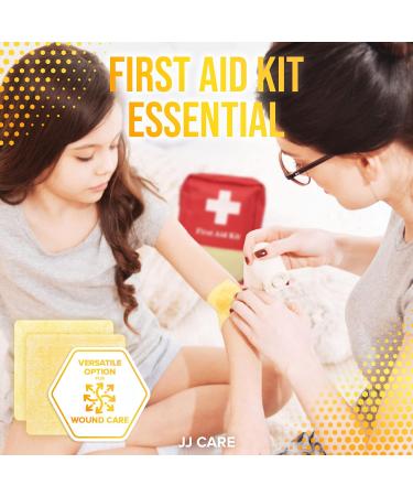 JJ CARE Honey Calcium Alginate Dressing 2x2 Inch 10-Pack - Manuka Honey Wound Care Pads for Medical Grade Healing - Latex-Free, Sterile & Individually Packed - Buy Online on GoSupps.com