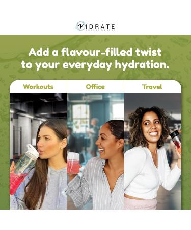 ViDrate Strawberry & Lime Sugar Free Electrolyte Powder - 8 x 3g Sachets | Vegan Friendly Hydration Sachets - 8 Count - Buy Online on GoSupps.com