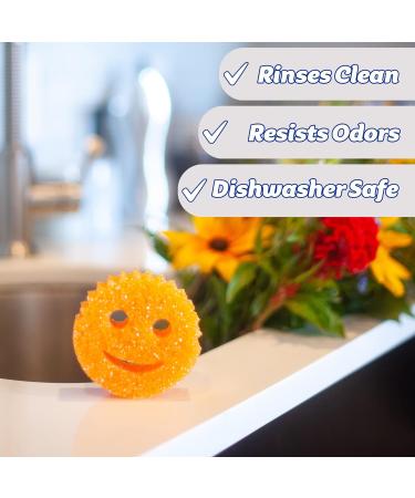 Scrub Daddy Colors Clutch - Smile Sponge Kitchen Cleaner | Odor-Resistant Dishwasher-Safe Etching Sponge for Pots & Dishes - Buy Online on GoSupps.com