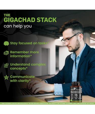 Off Meta Nootropics The Gigachad Stack Foundational Nootropic for Focus Memory & Motivation | for Gamers Students & Professionals | Alpha GPC Uridine Bacopa | Made in USA | 120 Capsules - Buy Online on GoSupps.com