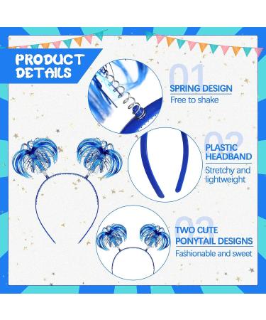 Jexine 12-Piece Blue Tinsel Wrapped Ponytail Headbands with Feathers - Women & Girls Hair Accessories - Buy Online on GoSupps.com