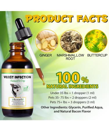 Natural Yeast Infection Treatment for Dogs - Itchy Skin & Allergy Relief - 2 Fl Oz - Buy Online on GoSupps.com