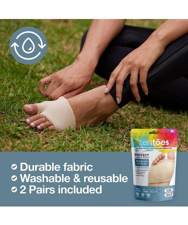 ZenToes Metatarsal Pads - 2 Pairs Ball of Foot Cushions for Women and Men (Small, Beige) - Buy Online on GoSupps.com