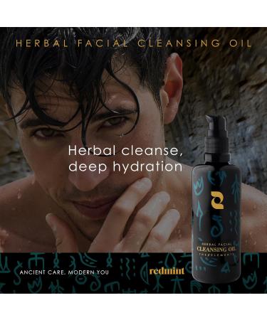 Buy Redmint Face Herbal Cleansing Oil - Deep Hydration & Makeup Remover | Nourishing TCM Oil Cleanser for Radiant Skin - 100ml - Buy Online on GoSupps.com