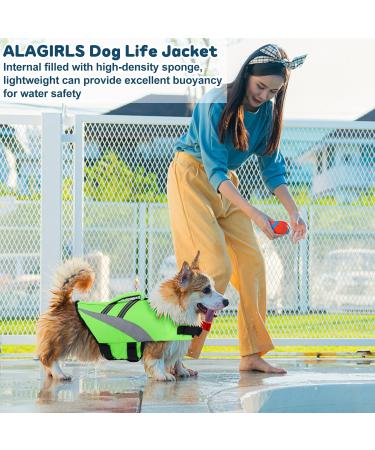 Alagirls Dog Security Floatation Vest for Boating & Swimming - Size L (53-72cm) - Green - Buy Online on GoSupps.com
