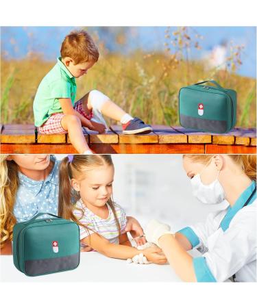 Leonshco Large Capacity Medication Bag - Waterproof Travel Pharmacy & First Aid Storage | Portable Medical Pocket for School Travel Camping & Home (Green) - Buy Online on GoSupps.com