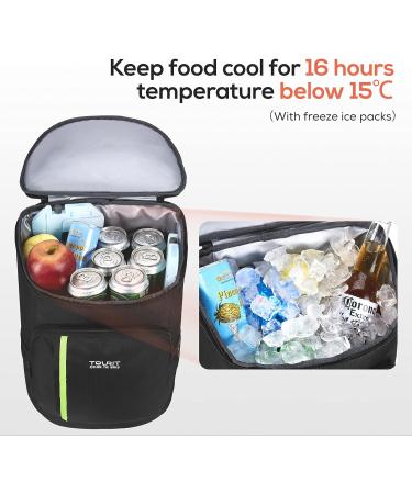 TOURIT Cooler Backpack 30 Cans | Lightweight & Insulated | Leak-Proof | 01-Black - Buy Online on GoSupps.com