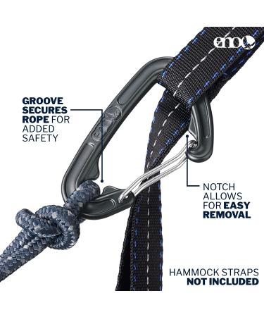 ENO DoubleNest Hammock - Lightweight & Portable 2 Person Hammock for Camping, Hiking, and Travel - Aqua/Sapphire/Amber - Buy Online on GoSupps.com