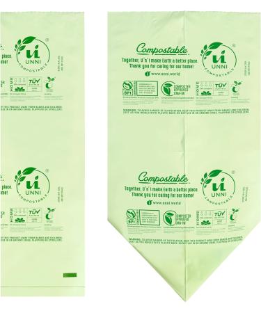 UNNI 4 Gallon Compostable Bags - 100 Count | Extra Thick 0.75 Mil | ASTM D6400 & BPI Certified | Small Compost Bin Compatible | San Francisco 4 Gallon - Buy Online on GoSupps.com