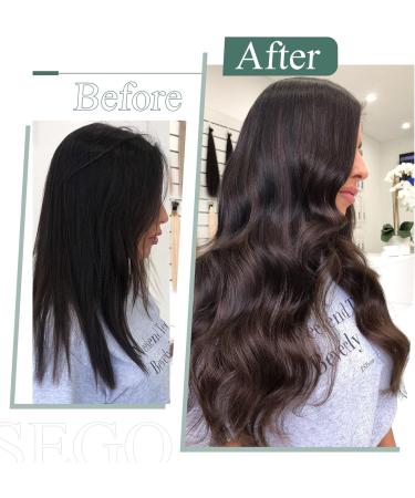 16 inches SEGO One Piece Secret Wire in Real Human Hair Extensions #2 Dark Brown 100% Remy No Clip in Hairpieces for Women Straight Invisible (60g) - Buy Online on GoSupps.com