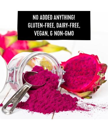 Organic Freeze Dried Red Dragon Fruit Powder - USDA & Oregon Tilth Certified (8oz) | Pitaya Foods - Buy Online on GoSupps.com