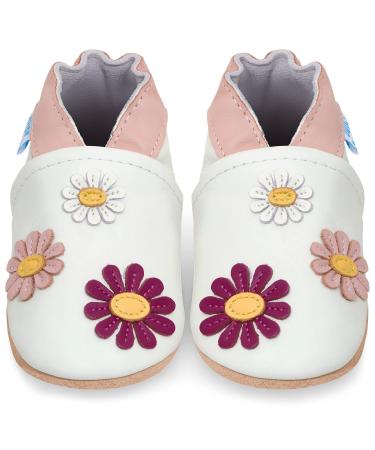 Baby Shoes with Soft Sole - Baby Girl Shoes - Baby Boy Shoes - Leather Toddler Shoes - Baby Walking Shoes 6-12 Months Daisies - Buy Online on GoSupps.com