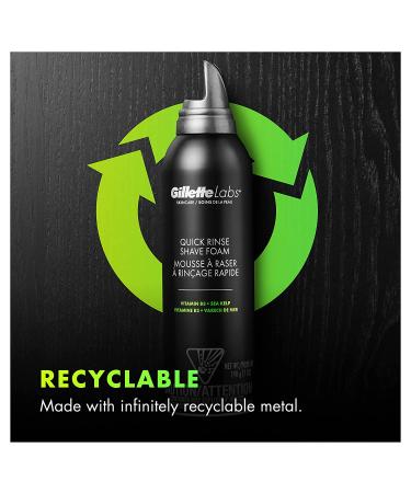 Gillette Quick Rinse Lightweight Shave Foam for Men 8.1 OZ - Skin Protection by GilletteLabs - Buy Online on GoSupps.com