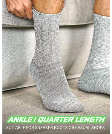 LIN Diabetic Socks | Extra Wide Non Binding | 12 Pack Grey and White | Men & Women Sizes 10-13 - Buy Online on GoSupps.com