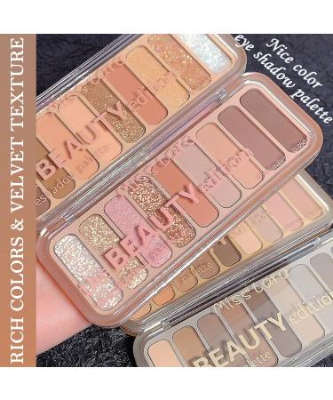 Nude Eyeshadow Palette - 9 Ultra-Blendable Matte & Shimmer Shades | Waterproof Long-Lasting Makeup with Brushes | Perfect for Women & Girls - Buy Online on GoSupps.com
