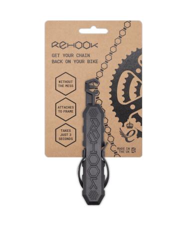 ReHook Original - Black Get Your Chain Back on Your Bike in 3 Seconds. Without The Mess Present for Any Cyclist or Gadget Lover