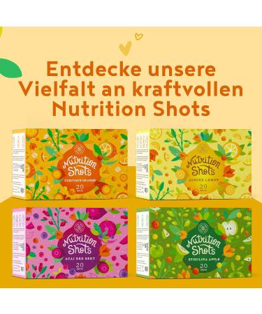 Turmeric & Orange Nutrition Shot - Immune System Booster Beverage Powder with Vitamin C - 20 Shots/Box - Buy Online on GoSupps.com