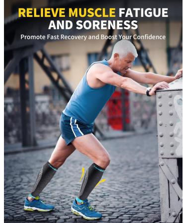 Buy Cambivo Calf Compression Bandages & Stockings for Sports - L-XL Blue | Support for Swelling & Relaxation - Men & Women - Buy Online on GoSupps.com