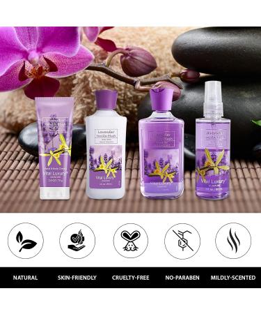 Luxurious Bath & Body Travel Kit - Lavender Vanilla Blush Mist Lotion Shower Gel & Cream - Perfect 3 Fl Oz Skincare Gift Set for Home Spa - Buy Online on GoSupps.com