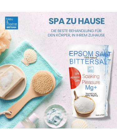 Bleu & Marine Bretania Epsom Salt 500g - Natural Magnesium-Rich Bath Soak for Health & Relaxation | Perfect for Foot & Full Baths - Multi-Colored - Buy Online on GoSupps.com