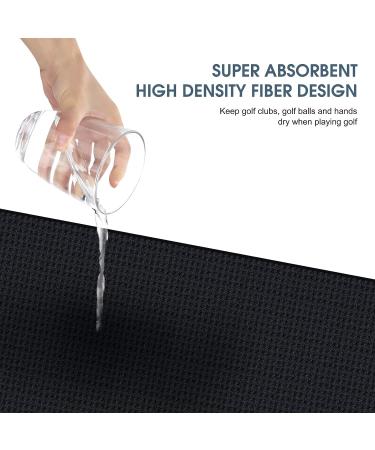 GDFPLXW Golf Towel - Microfiber Fabric, Durable & Fadeless Golf Club Cleaner Accessory for Men & Women Golfers (Black) - Buy Online on GoSupps.com