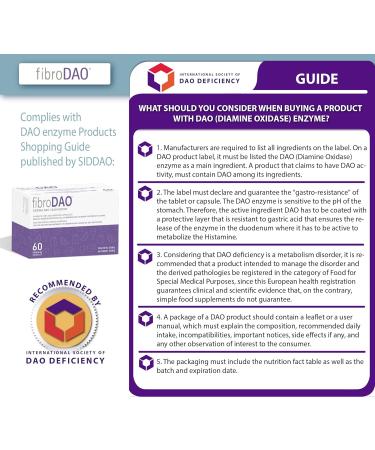 fibroDAO - Management of fibromyalgia caused by CAD deficiency/histamine intolerance - 60 EFICAPS capsules with gastro-resistant tablets - DAO enzyme and magnesium - Buy Online on GoSupps.com