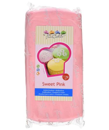 Funcakes Fondant Sweet Pink: Easy to use smooth elastic soft and cuddly perfect for decorating cakes halal kosher and gluten -free.1 kg pink rosa (1 kg) - Buy Online on GoSupps.com