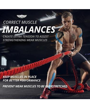 EVERLIT 20 PreCut Beige Kinesiology Tape for Pain Relief & Support - Elastic Cotton Therapeutic Athletic Sports Tape | 10 Strips - Buy Online on GoSupps.com