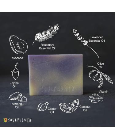 Soulflower Rosemary-Lavender Handmade Shampoo Bar - Cleansing & Nourishing - 5.3 oz x 2 Bars | Eco-Friendly & Natural Hair Care - Buy Online on GoSupps.com