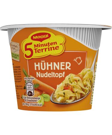 Buy Maggi 5 Minute Terrine Chicken Noodle Pot - 8 Pack (8 x 41g) | Fast International Shipping - Delicious Instant Meal - Buy Online on GoSupps.com
